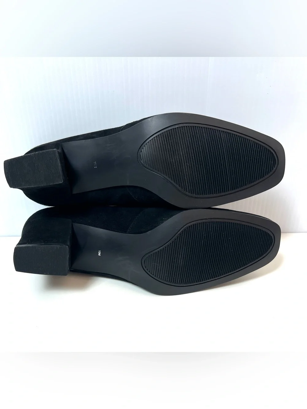 Karen Scott Riley Black Suede Leather Square Toe Block Heel Pumps Size 10M